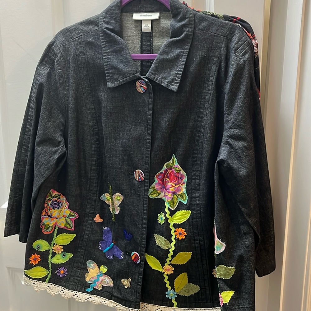 Art to wear denim jacket/blazer Sz16